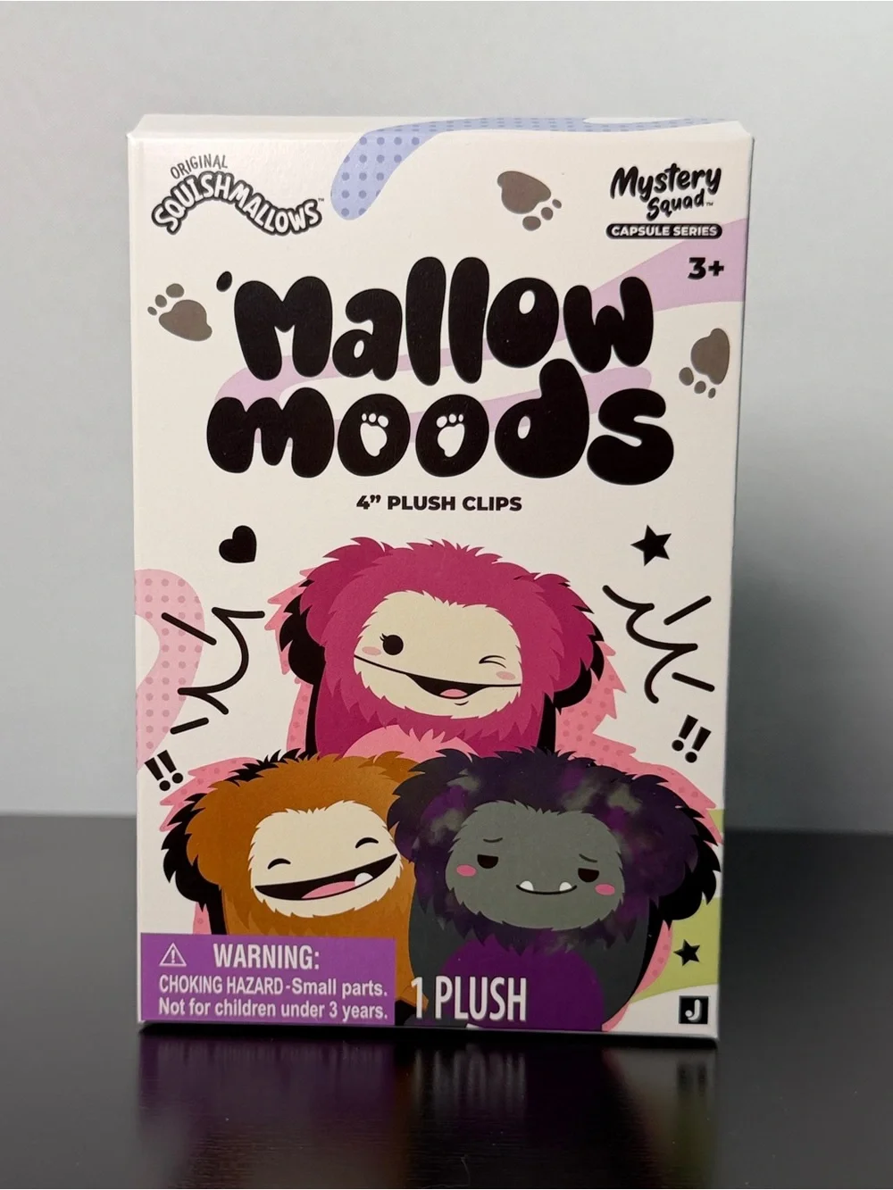 Squishmallows Mallow Moods Confident JT Plush Clip NWT